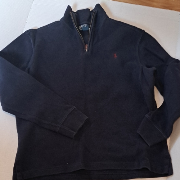 Polo Ralph Lauren Other - POLO RALPH LAUREN Navy Blue 1/4 Zip 100% Cotton Size M Sweater